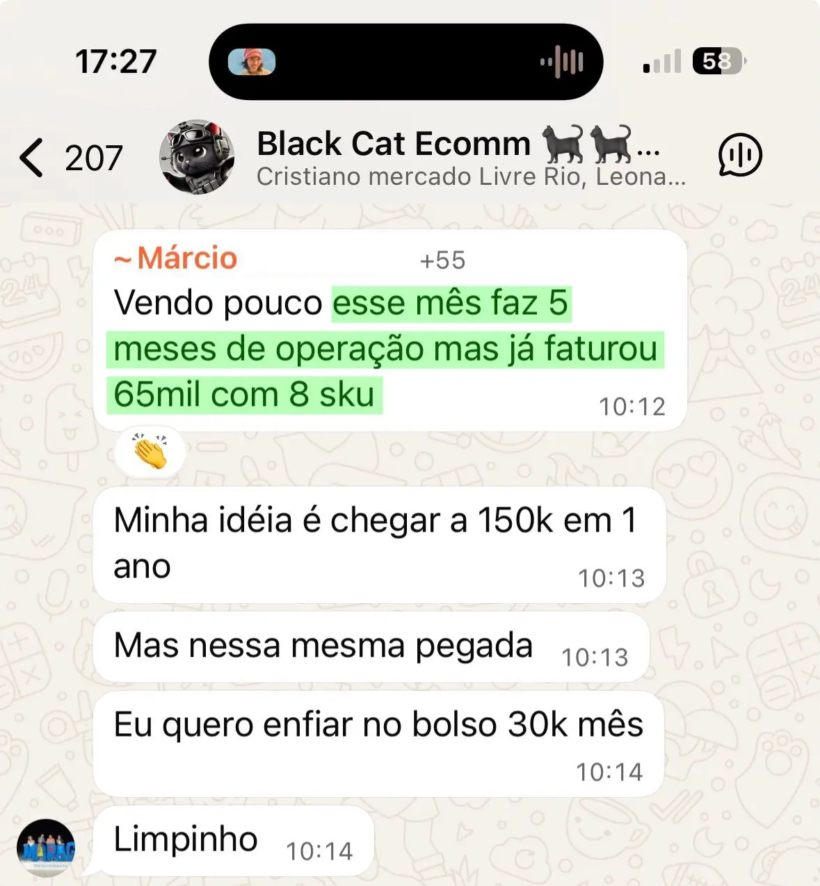 65mil faturados em 5 meses