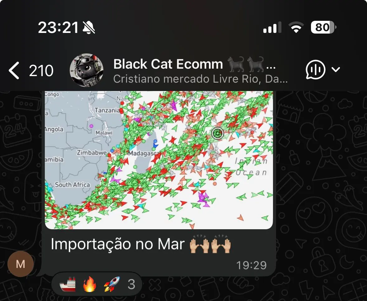 Importação no mar - rastreamento