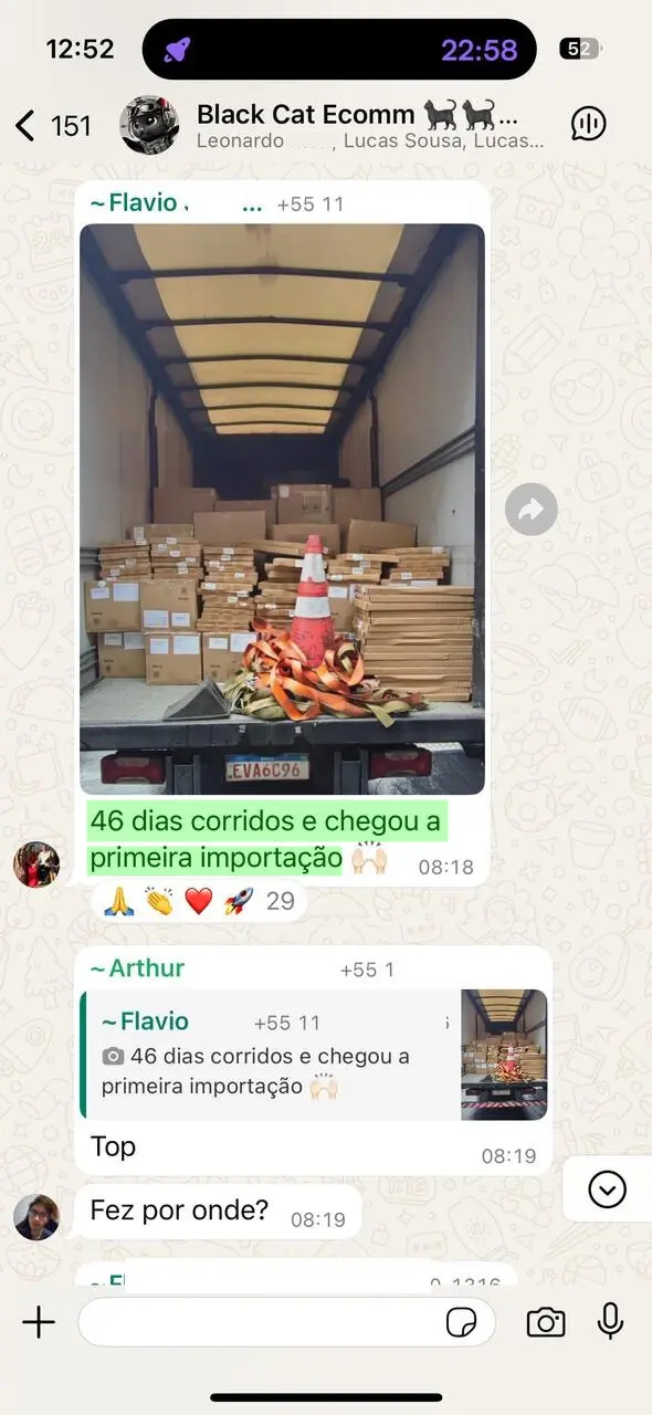 Primeira importação em 46 dias