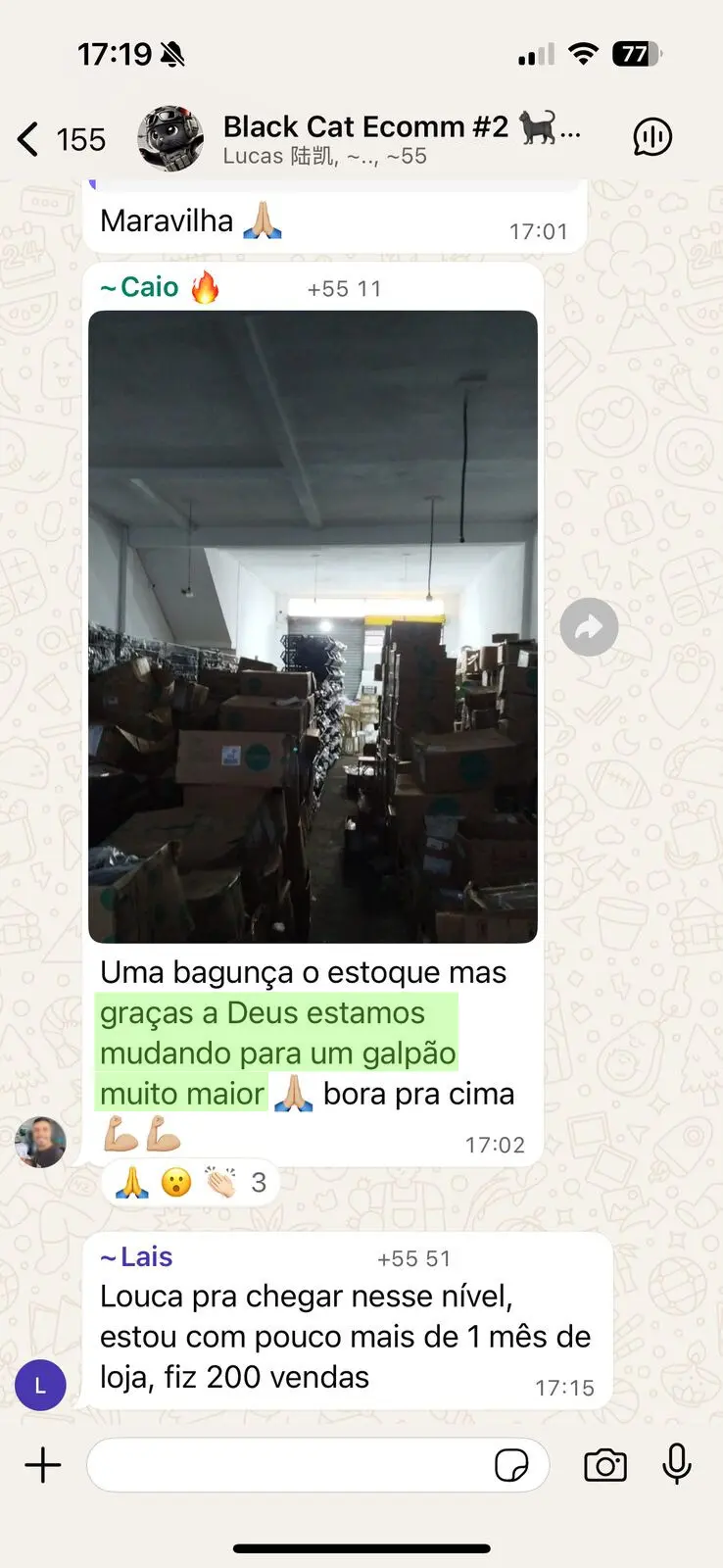 Mudando para galpão maior com estoque