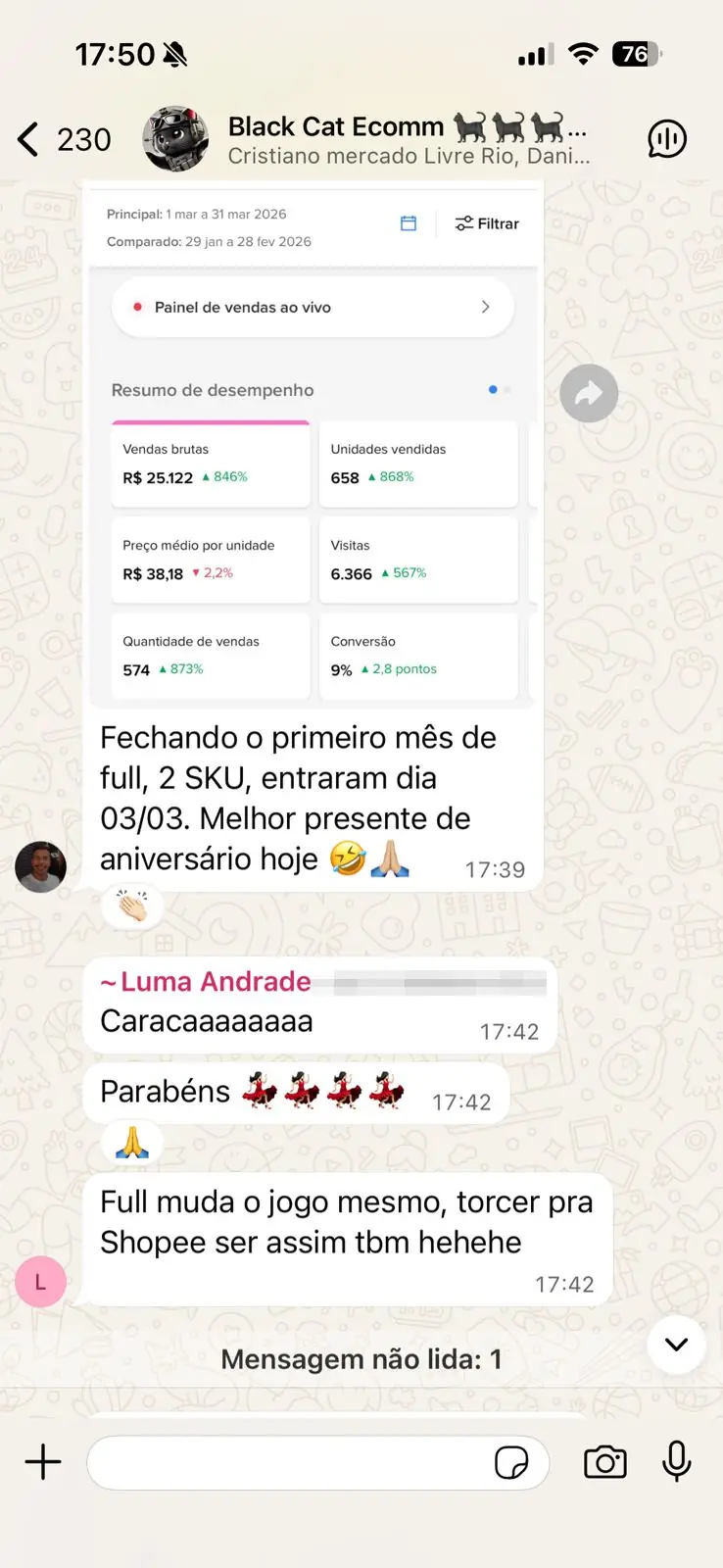 R$25 mil no primeiro mês de Full