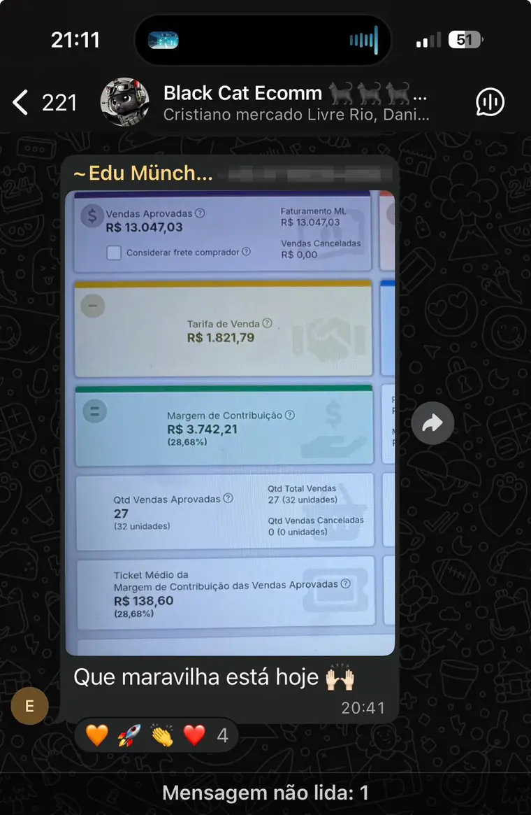 R$13 mil no dia com 28% de margem