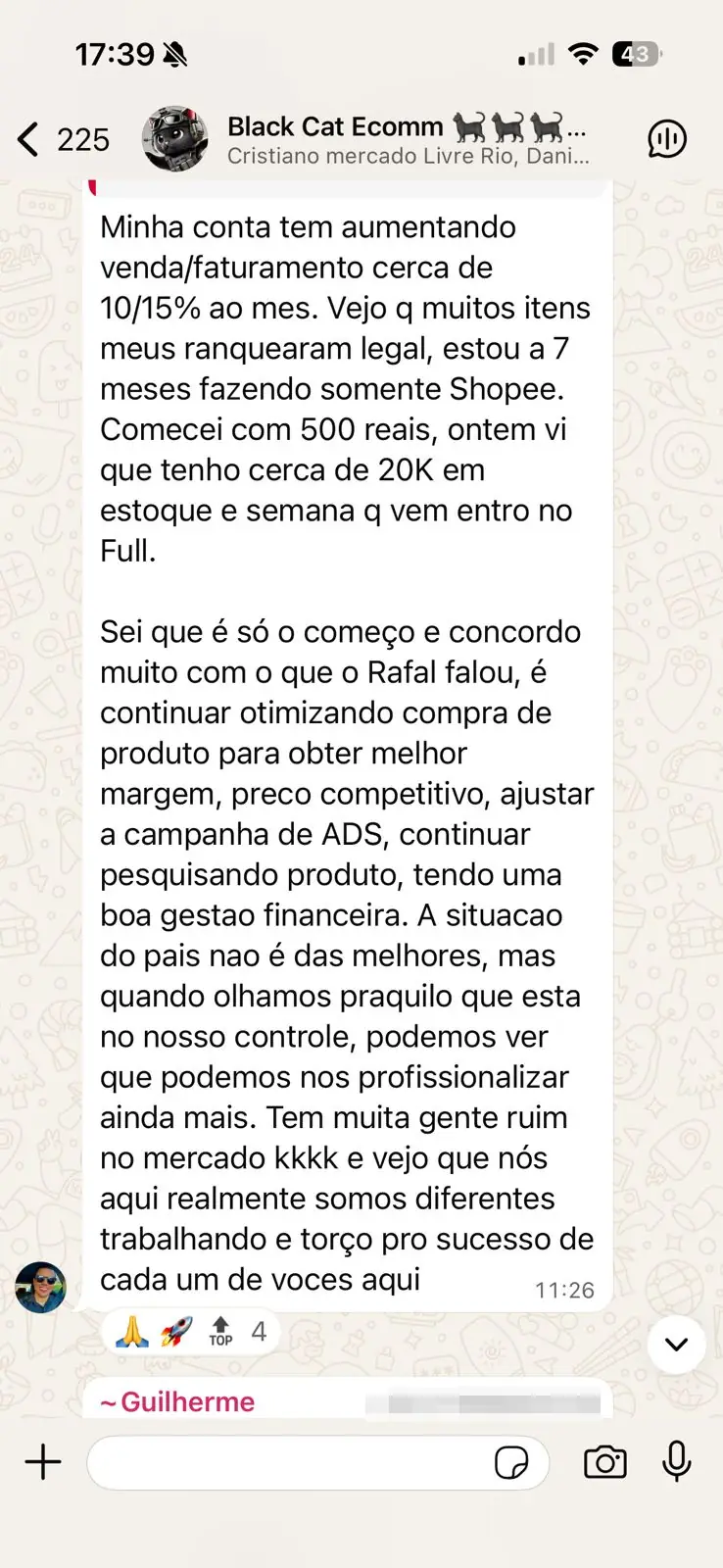 Começou com R$500, hoje R$20 mil em estoque